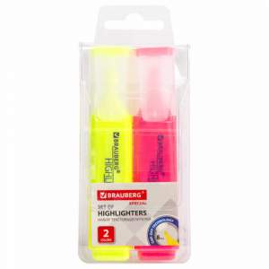 Набор текстовыделителей 2цв. BRAUBERG SPEC...